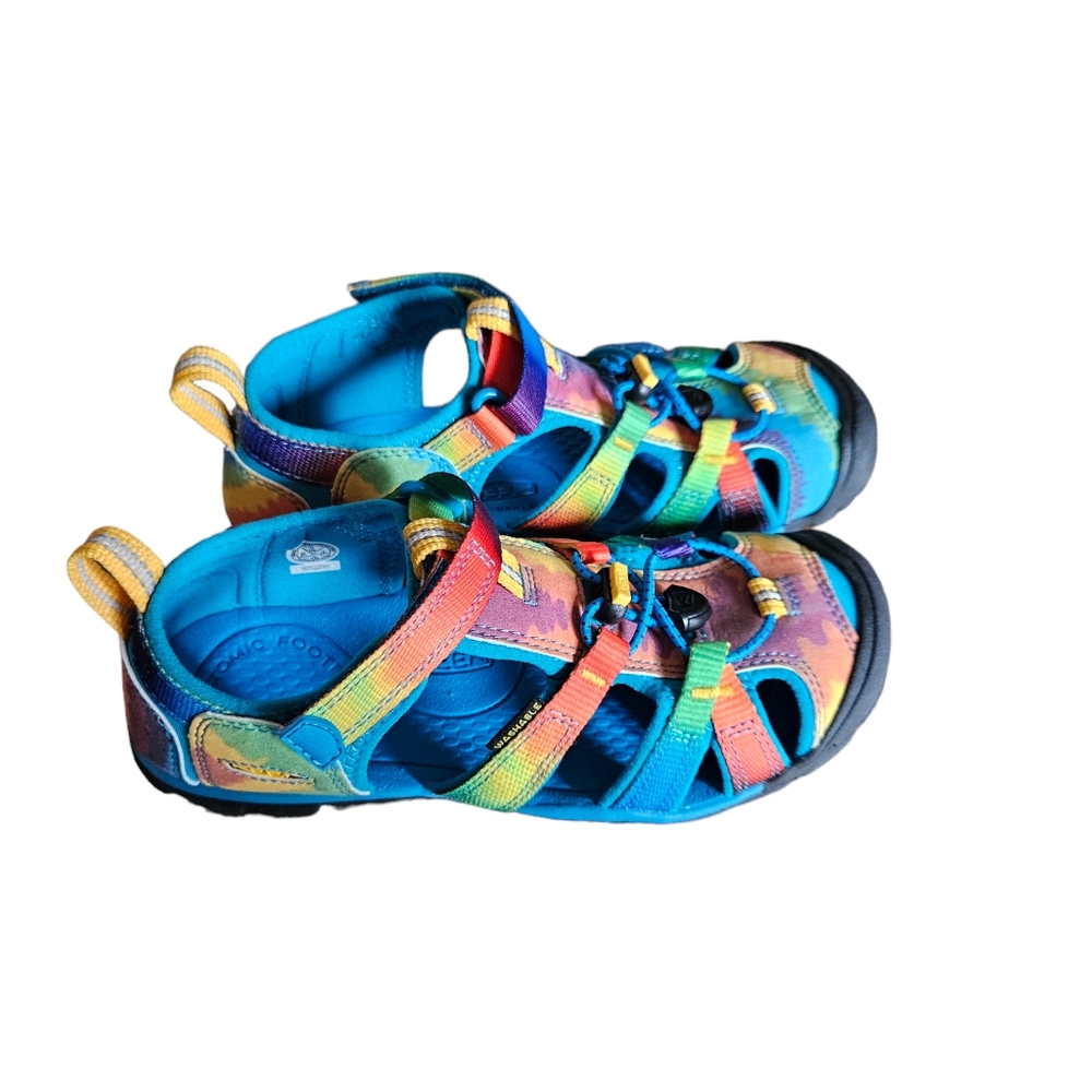 Keen Size 2 new unisex multicolored tie dye waterproof sandals
